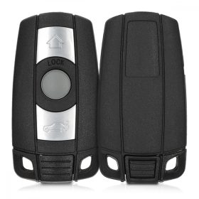   Carcasa Cheie pentru BMW - 3 Butoane - Keyless Go, kwmobile, Plastic, Negru, 48235.01