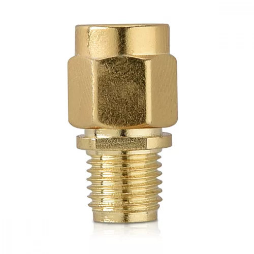 Set 4 Adaptori coaxiali SMA tata la SMA mama, Kwmobile, Auriu, Metal, 48523.01