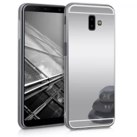   Husa pentru Samsung Galaxy J6 Plus, Silicon, Argintiu, 48754.42