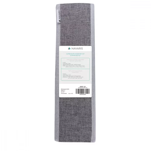 Set 4 Cutii depozitare pentru haine, gri, 49051.04