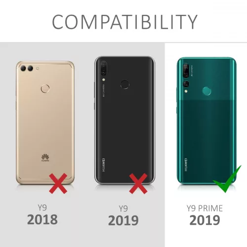 Husa pentru Huawei Y9 Prime (2019), Piele ecologica, Negru, 49455.01