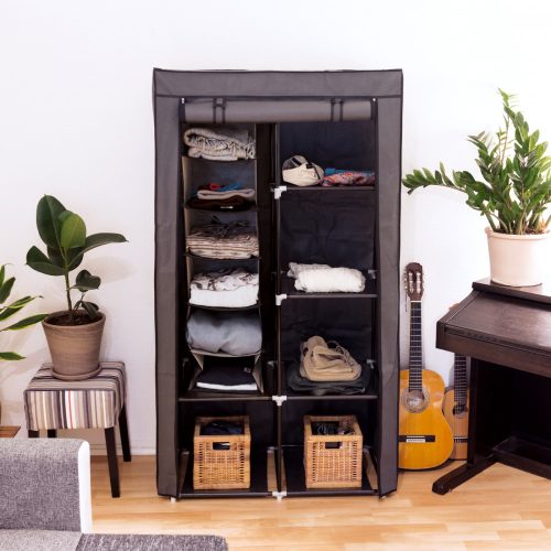 Set 2 Organizator imbracaminte suspendat, 6 rafturi, 30 x 30 x 126 cm, 46267.05.2