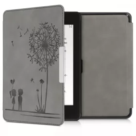   Husa pentru Kindle Paperwhite 10, Piele ecologica, Gri, 48975.03