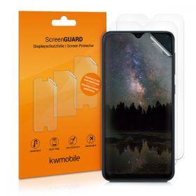   Set 3 folii de protectie pentru Samsung Galaxy A10, Kwmobile, Fata, Transparent, 49824.1