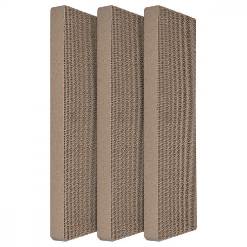 Set 3x tabla pentru zgarieturi pisica de 3 41x13x3cm, Maro, 49837.03