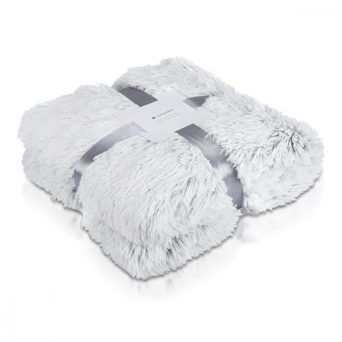 Patura Navaris reversibila cu blana, 150 x 200 cm, gri, 49847.22.02