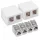 Set 2 Prize ecranate duble de retea RJ45 cu 2 mufe CAT 6A, Kwmobile, Alb, Plastic, 50454.02.02