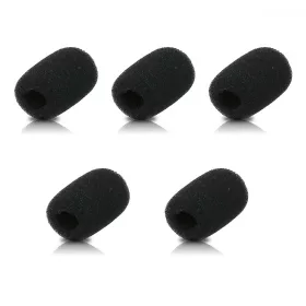   Set 5 Huse pentru microfon 1.8 x 2x 0.8 cm, Kwmobile, Negru, Spuma cu memorie, 51271.02