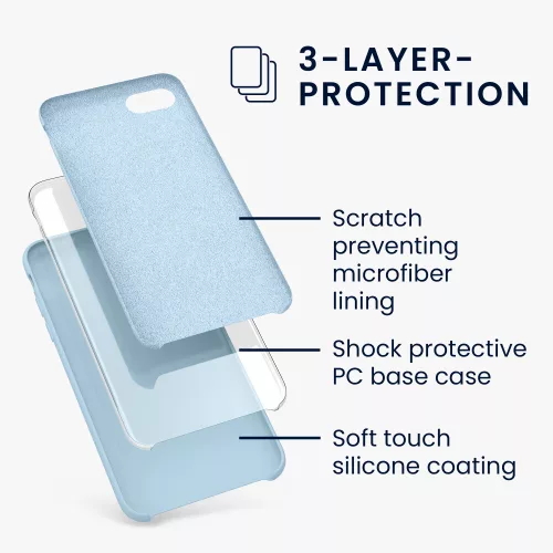 Husa pentru Apple iPhone 8 / iPhone 7 / iPhone SE 2, Silicon, Albastru, 40225.177