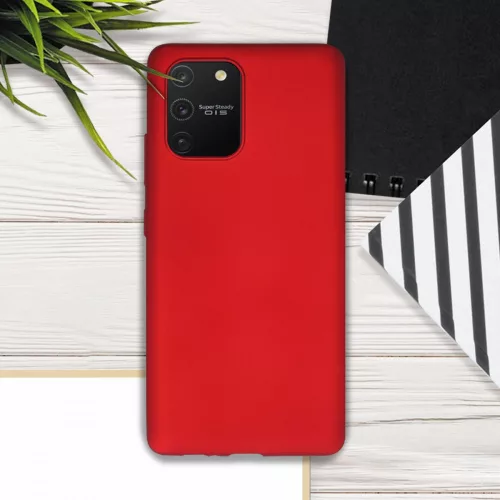 Husa pentru Samsung Galaxy S10 Lite, Silicon, Rosu, 51411.36
