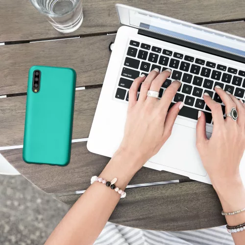 Husa pentru Samsung Galaxy A50, Silicon, Verde, 48056.128