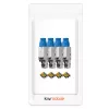 Set 4 Mufe CAT8 RJ-45 pentru cabluri Ethernet CAT8 ecranate, Kwmobile, Multicolor, Metal, 52519.04