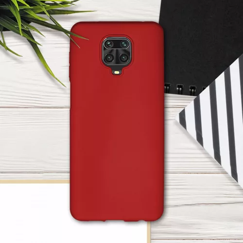 Husa pentru Xiaomi Redmi Note 9S / Redmi Note 9 Pro / Redmi Note 9 Pro Max, Silicon, Rosu, 52142.36