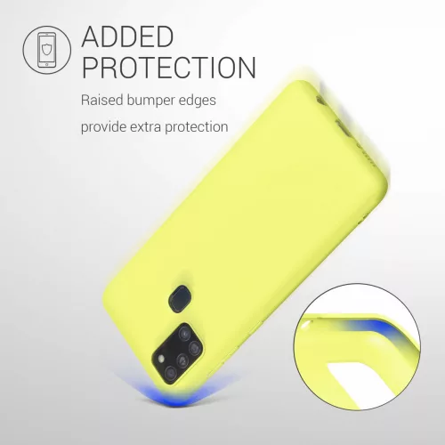 Husa pentru Samsung Galaxy A21s, Silicon, Galben, 52494.195