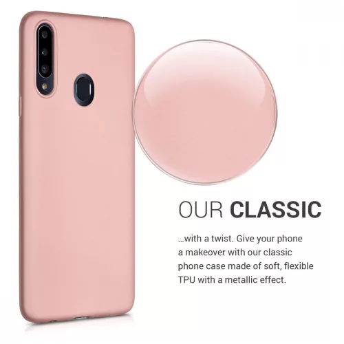 Husa pentru Samsung Galaxy A20s, Silicon, Roz, 52930.31