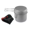 Set oala si tigaie pentru camping din titan Navaris, 1100 ml si 450 ml, 53304.01