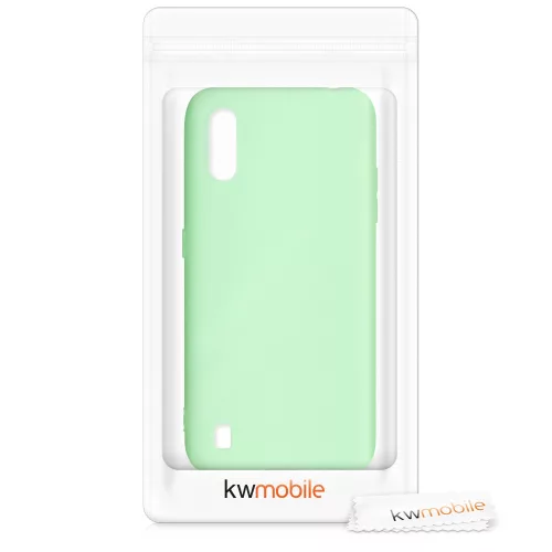 Husa pentru Samsung Galaxy A01, Silicon, Verde, 51372.50