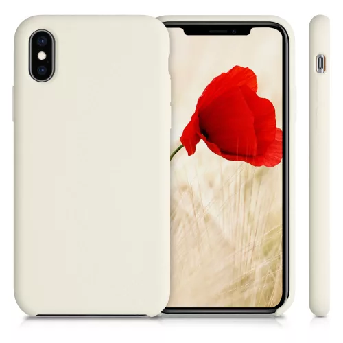 Husa pentru Apple iPhone X / iPhone XS, Silicon, Bej, 46313.204