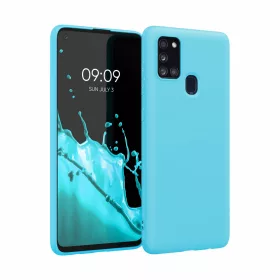   Husa pentru Samsung Galaxy A21s, Silicon, Albastru, 52494.205