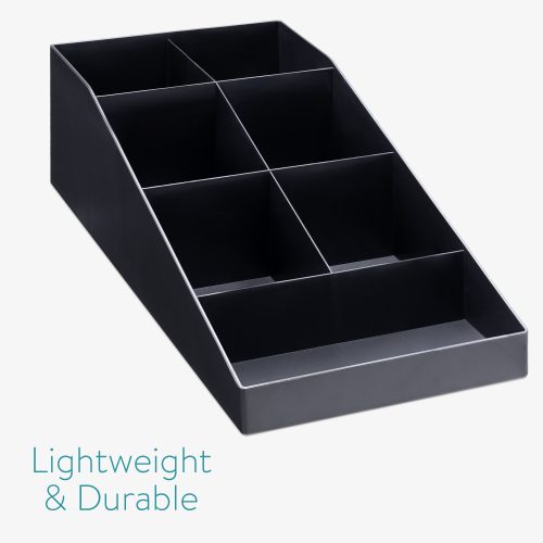 Organizator pentru cafea si ceai Navaris cu 7 compartimente, Negru, 54093.01