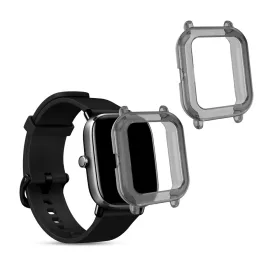   Set 2 Huse pentru Xiaomi Amazfit GTS 2 Mini, Silicon, Negru, 54201.02