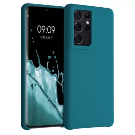   Husa pentru Samsung Galaxy S21 Ultra, Silicon, Verde, 54074.57