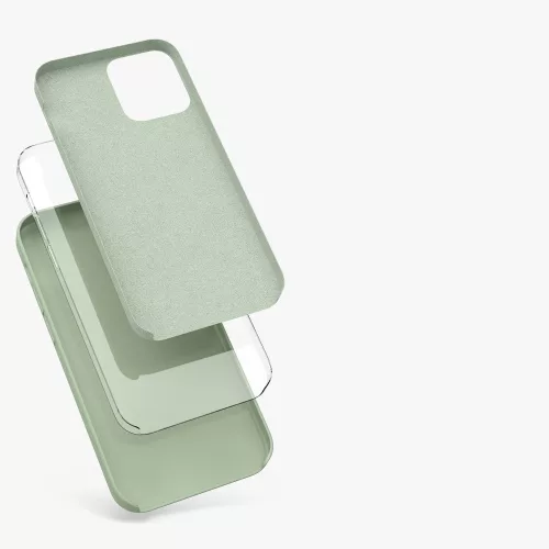 Husa pentru Apple iPhone 12 Pro Max, Silicon, Verde, 52644.172
