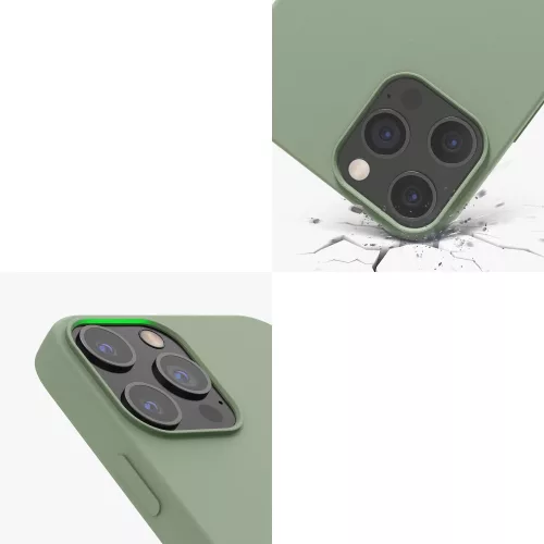 Husa pentru Apple iPhone 12 Pro Max, Silicon, Verde, 52644.172