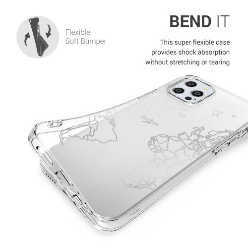 Husa pentru Apple iPhone 12 / iPhone 12 Pro, Silicon, Silver, 53035.12