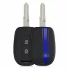Husa Cheie Auto pentru Dacia / Renault - 2 Butoane - Keyless Go, kwmobile, Silicon, Negru / Albastru, 54813.02