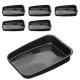 Set 6 tavi pentru incaltaminte Navaris, 32.7 x 23.6 x 6 cm, negre, negru, plastic