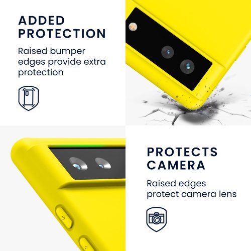 Husa pentru Google Pixel 6, Silicon, Galben, 55434.165