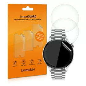   Set 3 Folii protectie pentru Huawei Watch 3 Pro / Watch 3, kwmobile, Polimer, Transparent, 55591.1