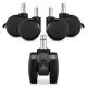 Set 5 Roti pentru scaun de birou tija 11/22 mm, Kwmobile, Negru, Nylon, 55602.02