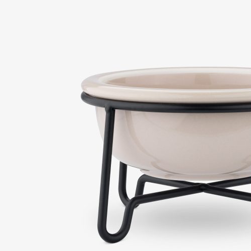 Set 2 Boluri de ceramica cu suport metalic Navaris, 380 ml, 55724.11