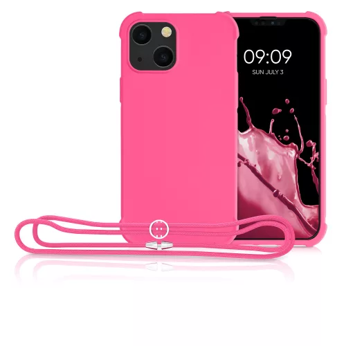 Husa pentru iPhone 13 Mini, Silicon, Roz, 55933.77