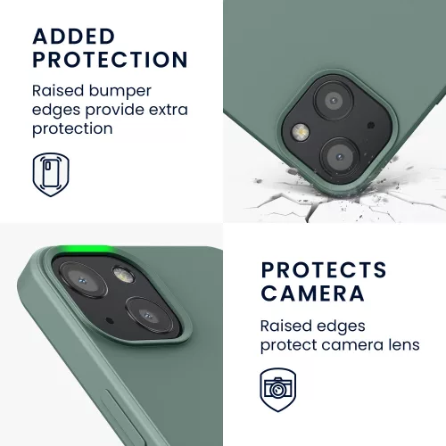 Husa pentru iPhone 13, Silicon, Verde, 55948.166