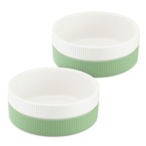 Set 2 Boluri pentru pisici si caini Navaris, Anti-aluneacare, Verde, 53411.07