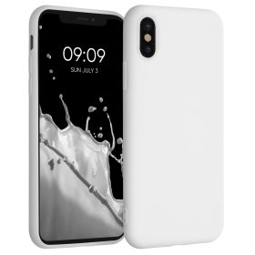   Husa pentru Apple iPhone X / iPhone XS, Silicon, Alb, 42492.02, kwmobile