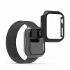 Set 2 Huse pentru Apple Watch 7 (41mm), kwmobile, Sticla securizata, Negru / Transparent, 56540.01