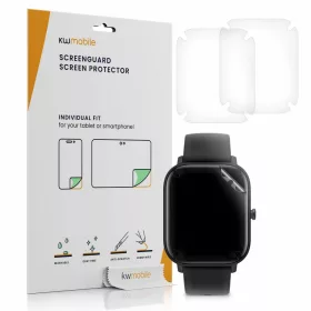   Set 3 Folii protectie pentru Xiaomi Amazfit GTS 2 Mini, kwmobile, Polimer, Transparent, 56691.1