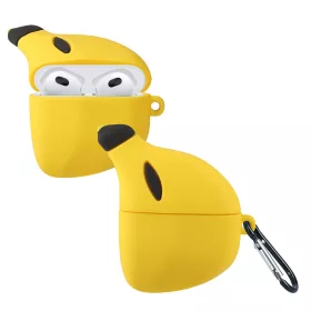  Husa pentru casti Apple AirPods 3, Kwmobile, Galben, Silicon, 56695.02
