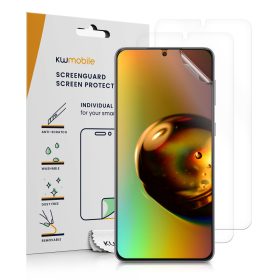   Set 3 Folii de protectie pentru Samsung Galaxy S22, kwmobile, Fata, Transparenta, 56755.1