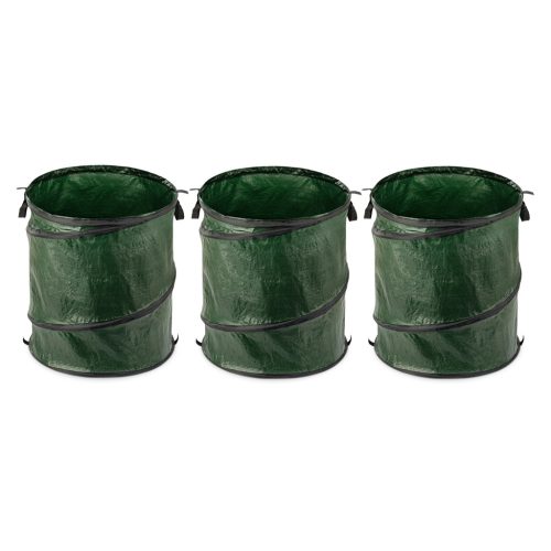 Set 3 Saci de gradina Pop-up Navaris, 53 cm x 65 cm, 150 L, reutilizabili, 56893.07