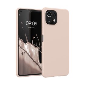   Husa pentru Xiaomi Mi 11 Lite 5G, Silicon, Crem, 54726.225, kwmobile