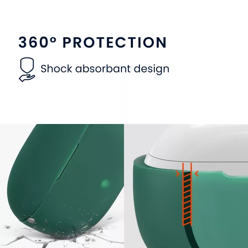 Husa pentru casti Beats Studio Buds, Kwmobile, Verde, Silicon, 55796.80