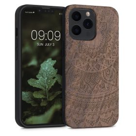   Husa pentru Apple iPhone 13 Pro, Lemn, Maro, 55967.07, kwmobile