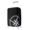 Husa pentru troler marime L, Kwmobile, Negru/Alb, Lycra, 45230.3.03