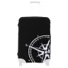 Husa pentru troler marime L, Kwmobile, Negru/Alb, Lycra, 45230.3.03