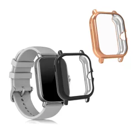   Set 2 Huse pentru Huami Amazfit GTS 3/Amazfit GTS 2/Amazfit GTS 2e, Kwmobile, Negru/Auriu, Silicon, 53906.10